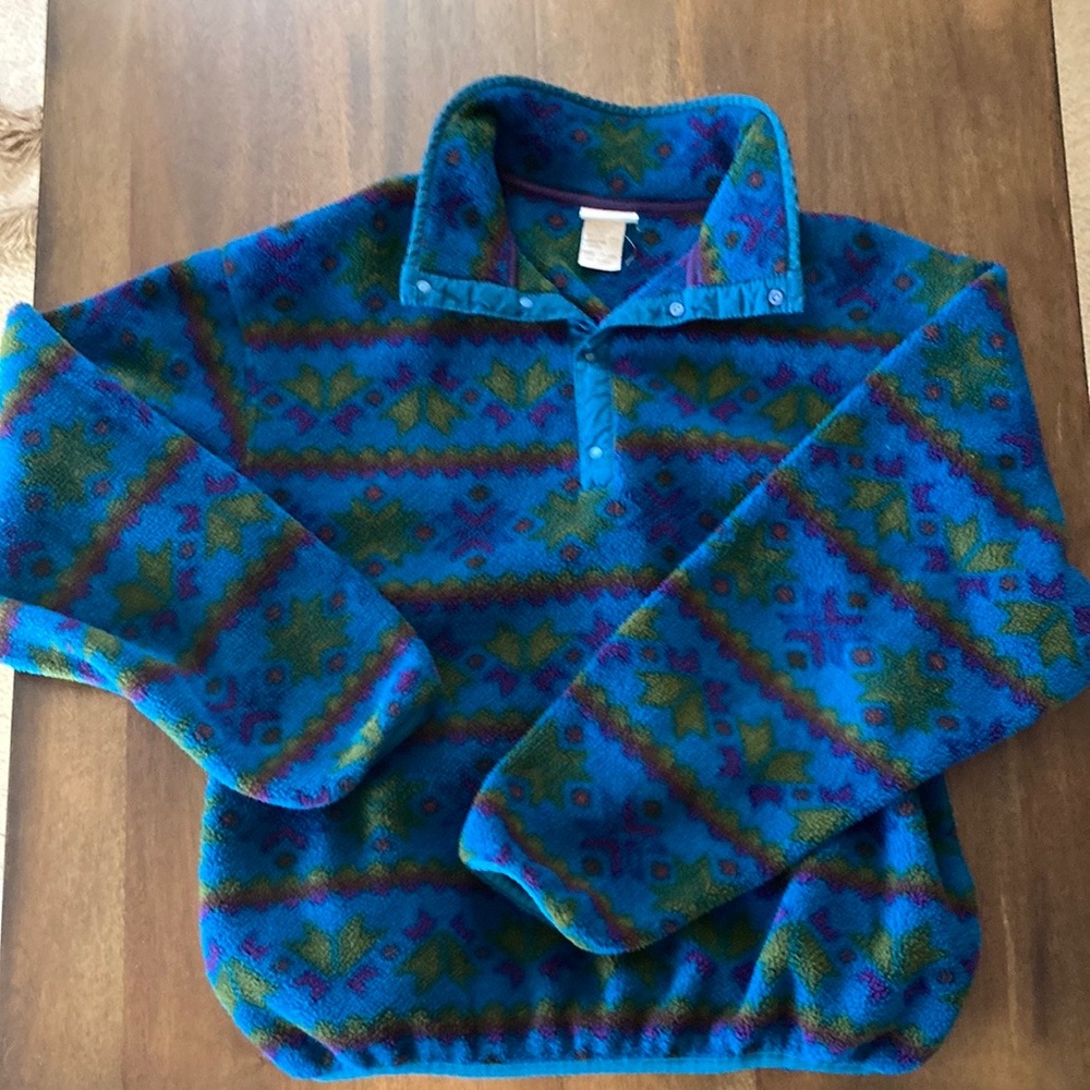 Vintage L.L. Bean Aztec pullover fleece made in USA